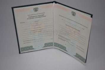 Свидетельство об Уровне Квалификации 2016г в Ижевске